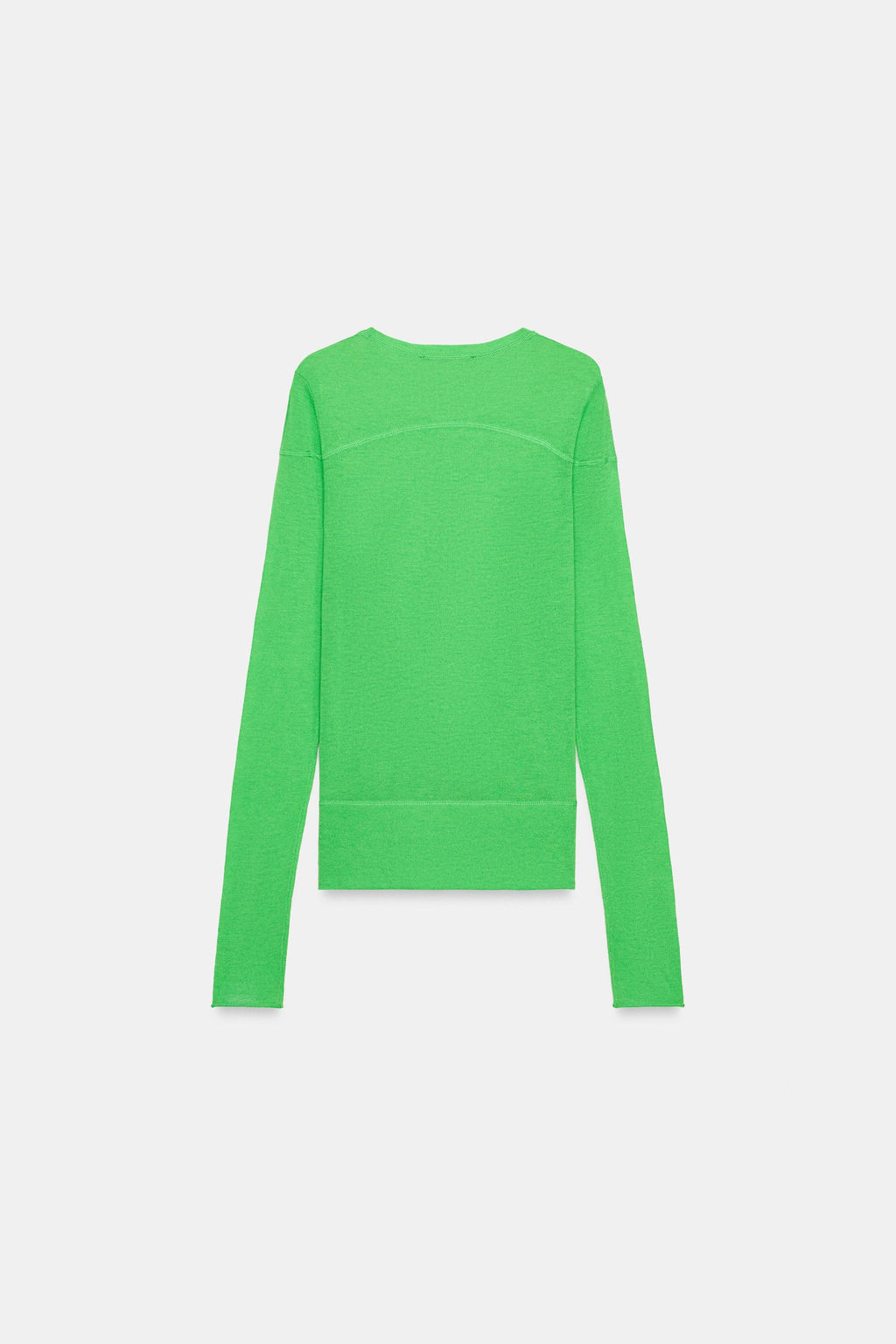 JERSEY PUNTO FINO CON LANA / VERDE - Zara фото 6