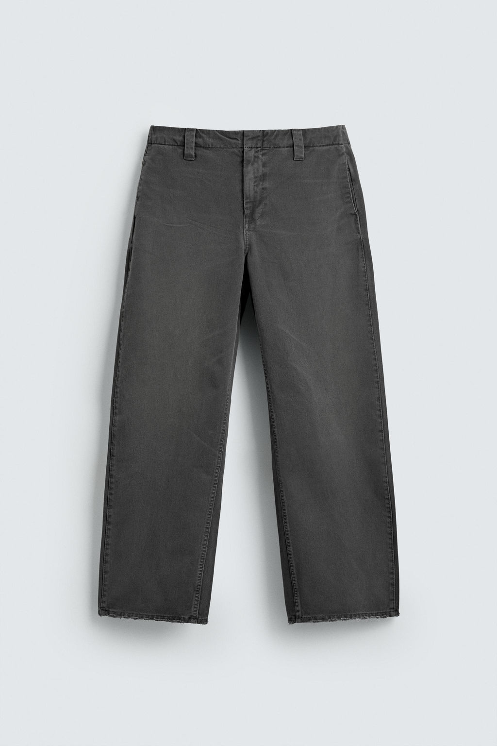 PANTAL?N CHINO RELAXED FIT LAVADO / Gris - Zara фото 7