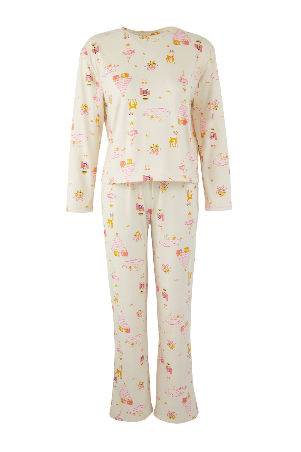 Ekru Y?lbas? Suprem Orme Pijama Tak?m? THMAW26PT00054 - Trendyolmilla фото 5