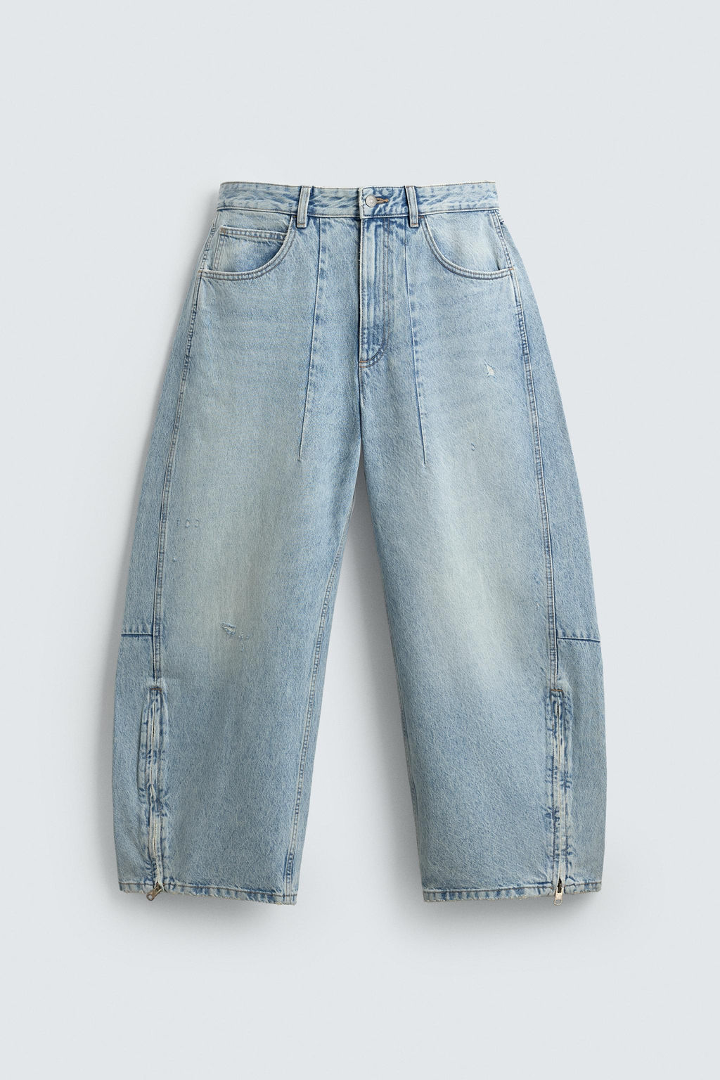 JEANS BALLOON FIT CREMALLERA / Azul / Verde - Zara фото 7