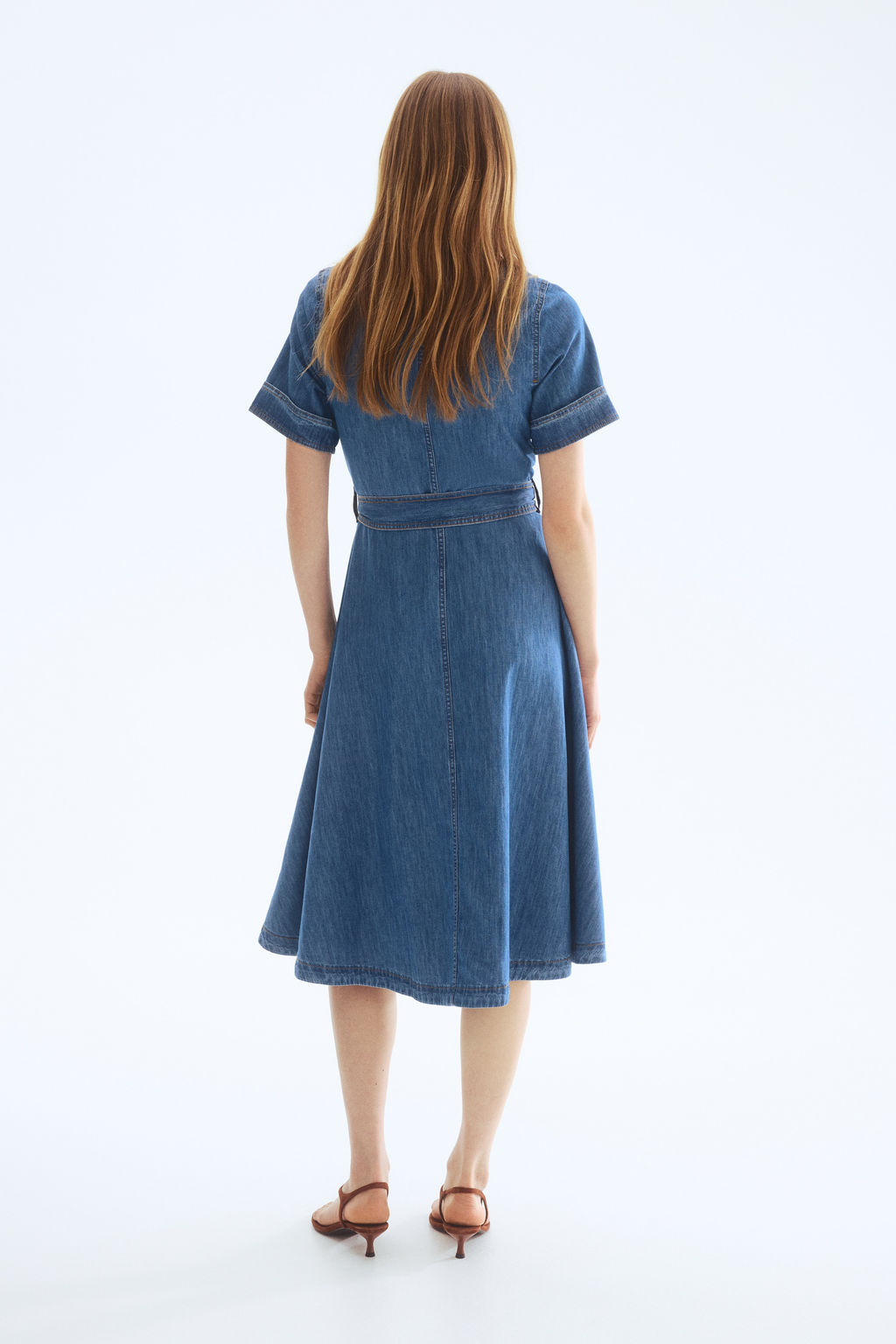 Vestido camisero en denim - H&m фото 5