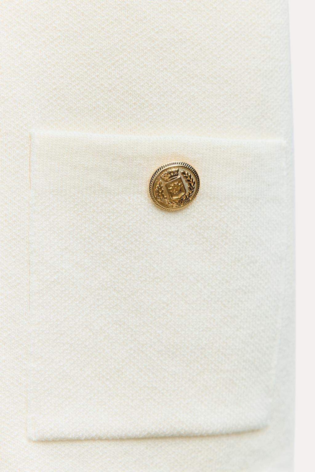 PLAIN KNIT SHORT SLEEVE CARDIGAN - Zara фото 6