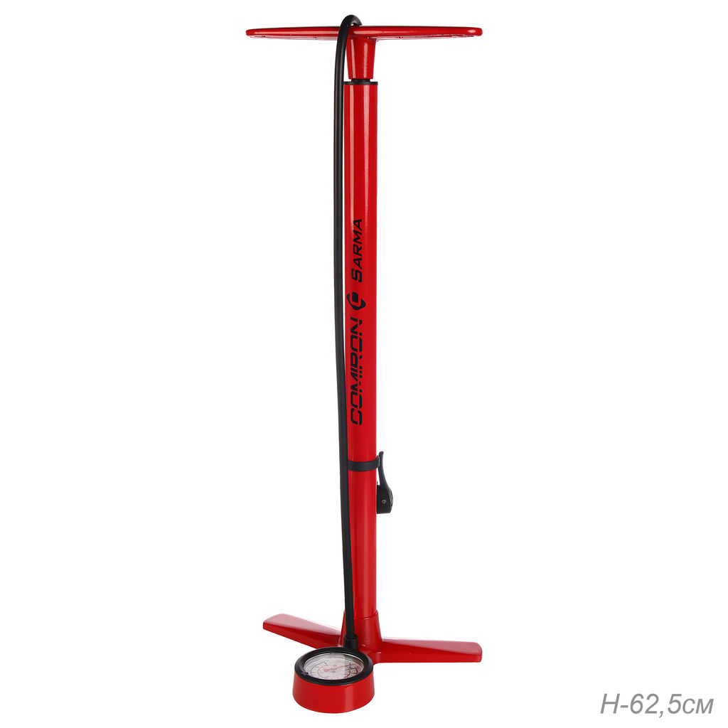 Насос напольный с манометром COMIRON SARMA алюминиевый корпус алюминиевая ручка литая алюминиевая база манометр 2,5 32*630 мм, 506 см3, 11 бар/уп 10/ - Галеонтрейд фото 7