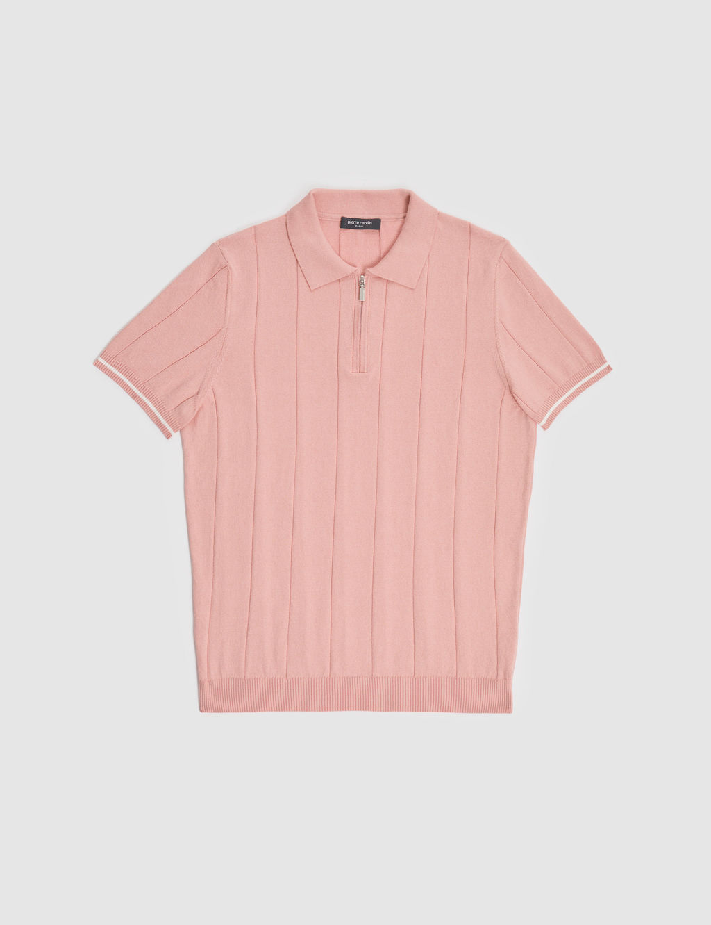 Somon Slim Fit %100 Pamuk Fermuarl_ Polo Yaka Triko Ti__rt