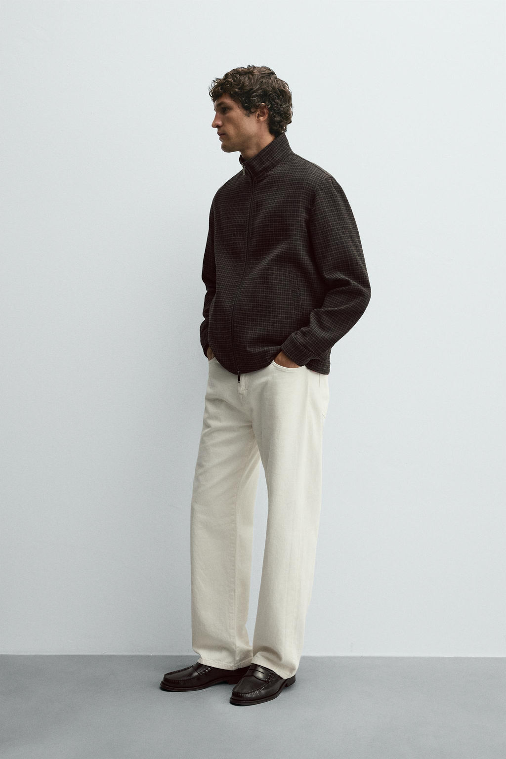 CHECK STRUCTURE JACKET - Zara фото 4