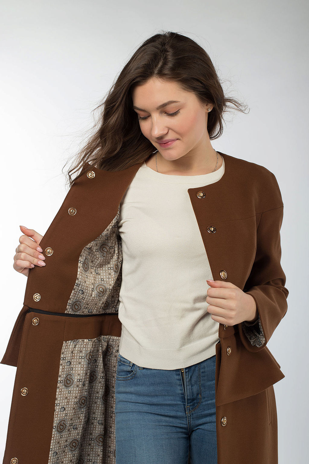 01-09180 Пальто женское демисезонное - El podio фото 3