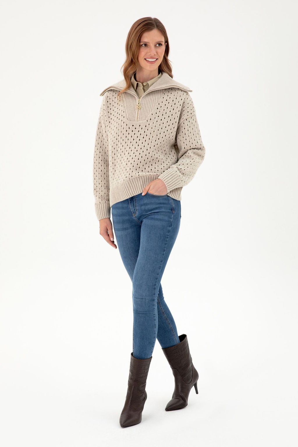 Женский свитер с камнями Неожиданная скидка в корзине - U.s. polo assn фото 4