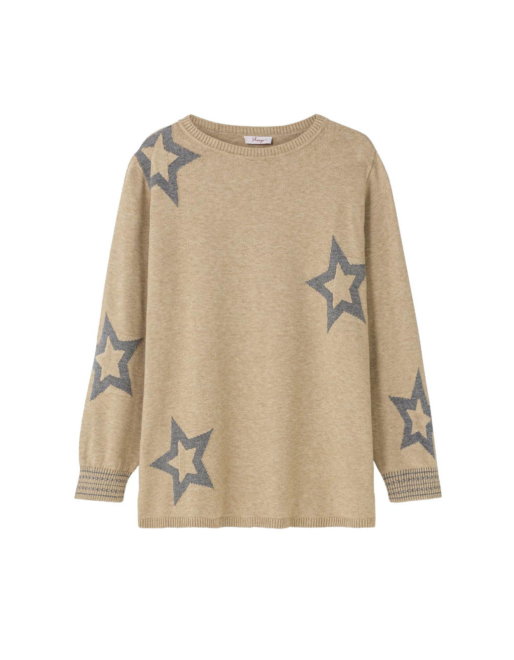 Пуловер, бежевый - Sheego фото 2