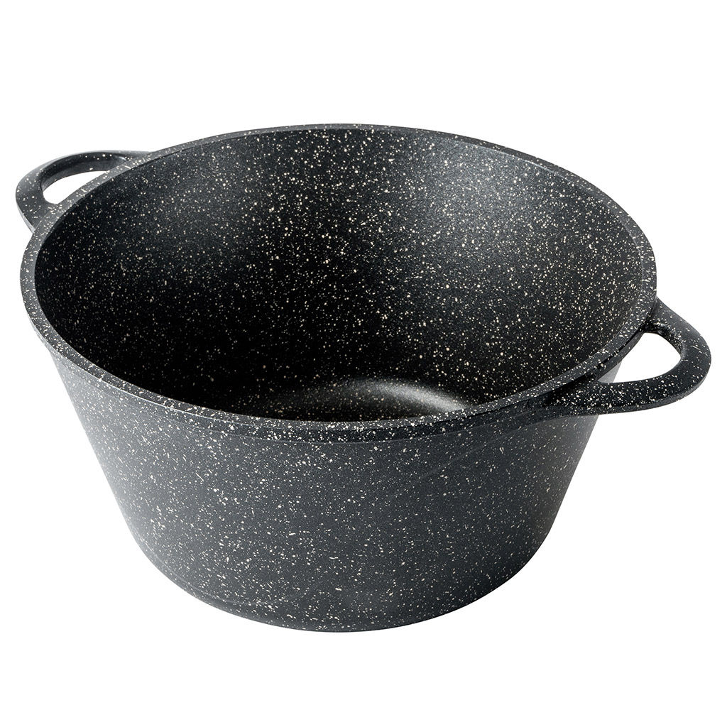 Кастрюля с антипригарным покрытием 7л, д30см Гранит, h14см, s0,4см, литые ручки, стеклянная крышка с пароотводом, подарочная упаковка (Россия) - Домашняя мода фото 2