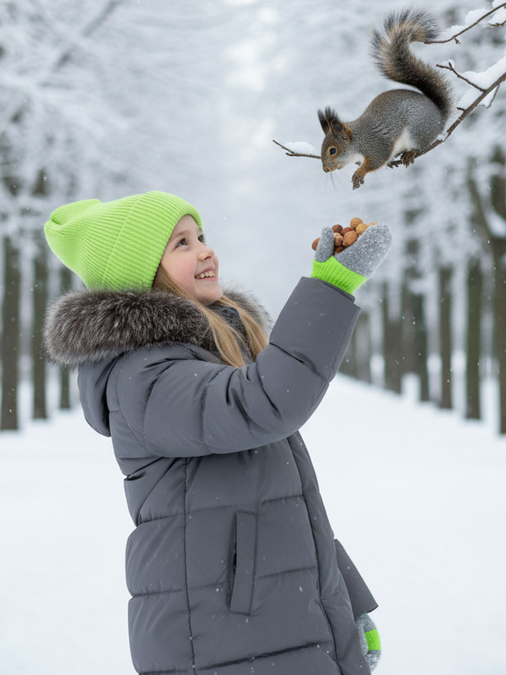 Шапка вязаная яркосалатовая