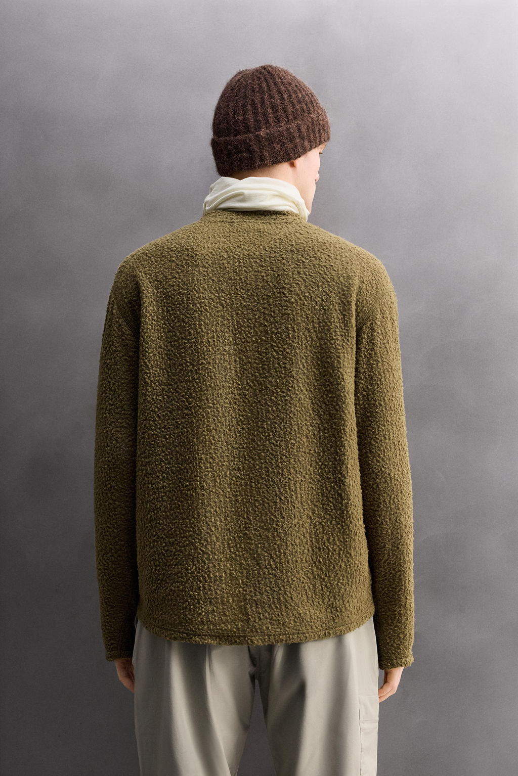 TEXTURED WOOL BLEND SWEATSHIRT - Zara фото 3