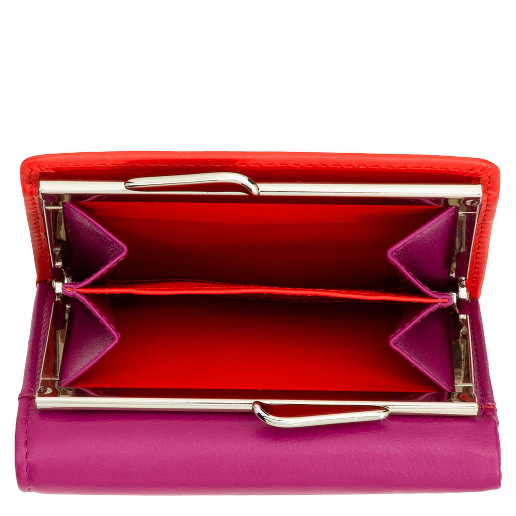 Итальянский женский кожаный кошелек DuDu серии Corsica | фуксия - Dudubags фото 5