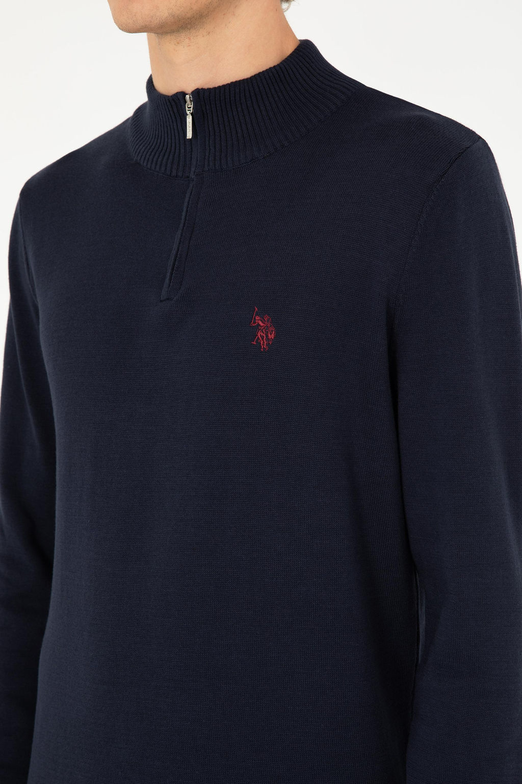 Мужской темно-синий базовый свитер - U.s. polo assn фото 7