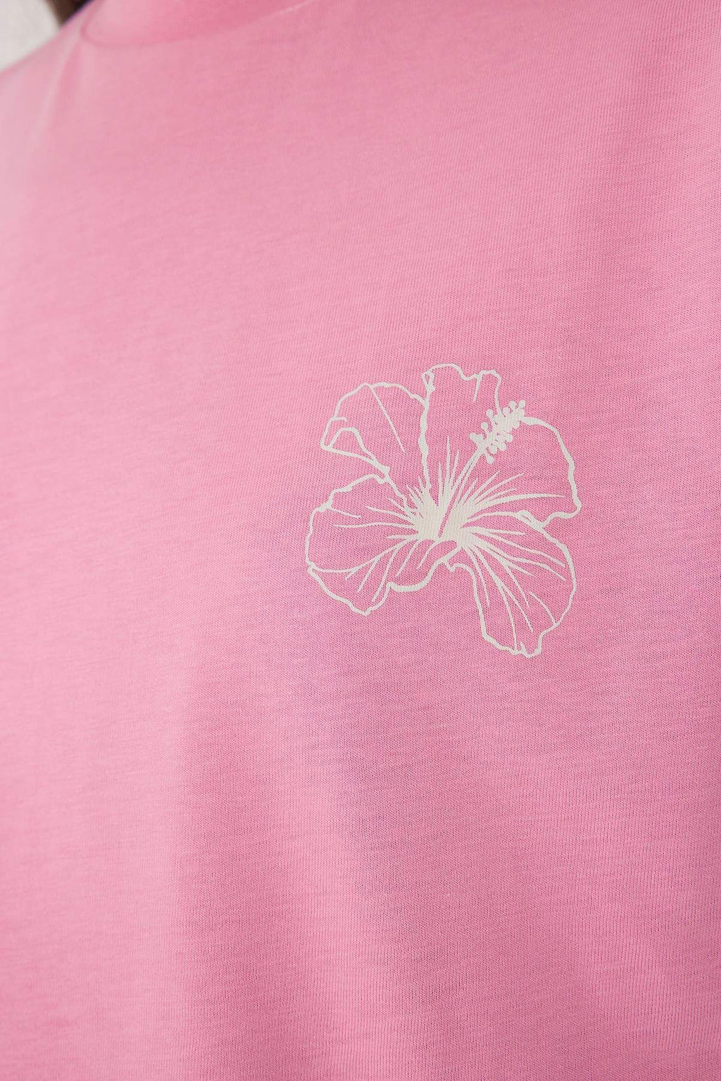 TRENDYOLMILLA Ac?k Mavi %100 Pamuk Oversize/Genis Kal?p On Arka Bask?l? Orme T-Shirt TWOSS25TS00059 фото 3