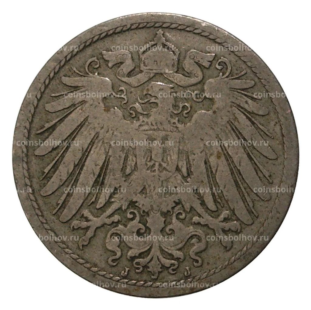 10 пфеннигов 1890 года J Германия
