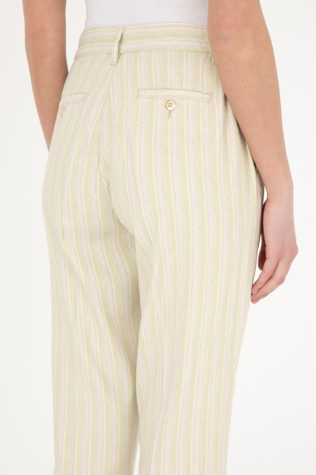 Женские брюки из плотной ткани фисташкового цвета - U.s. polo assn фото 7