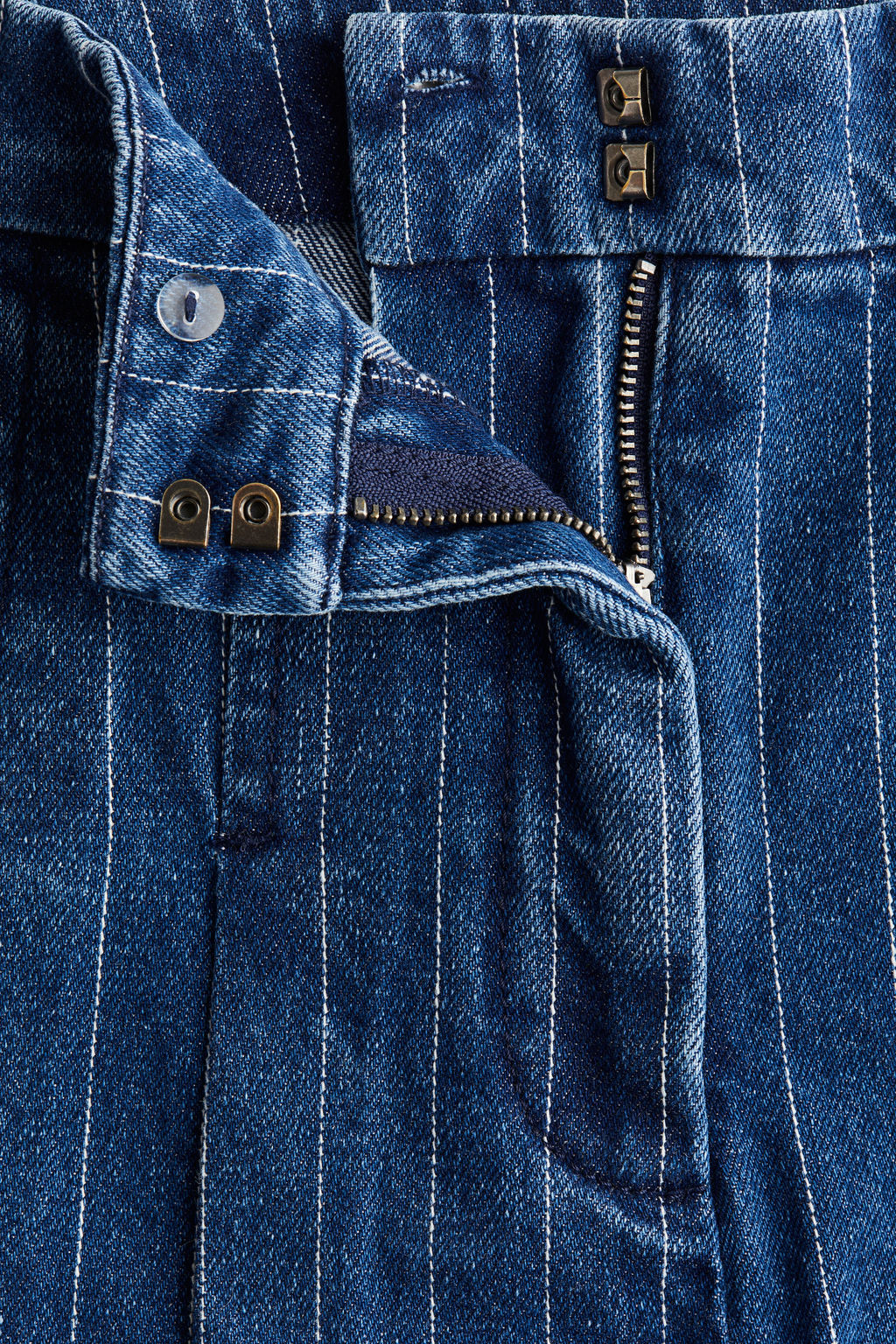 Falda pantal?n tableada en denim - H&m фото 4