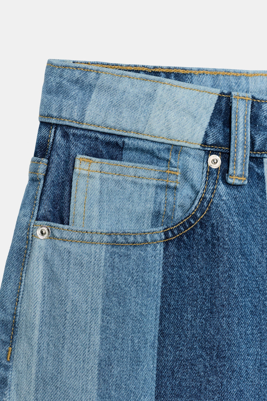 JEANS Z1975 STRAIGHT TIRO MEDIO RAYAS / Azul medio