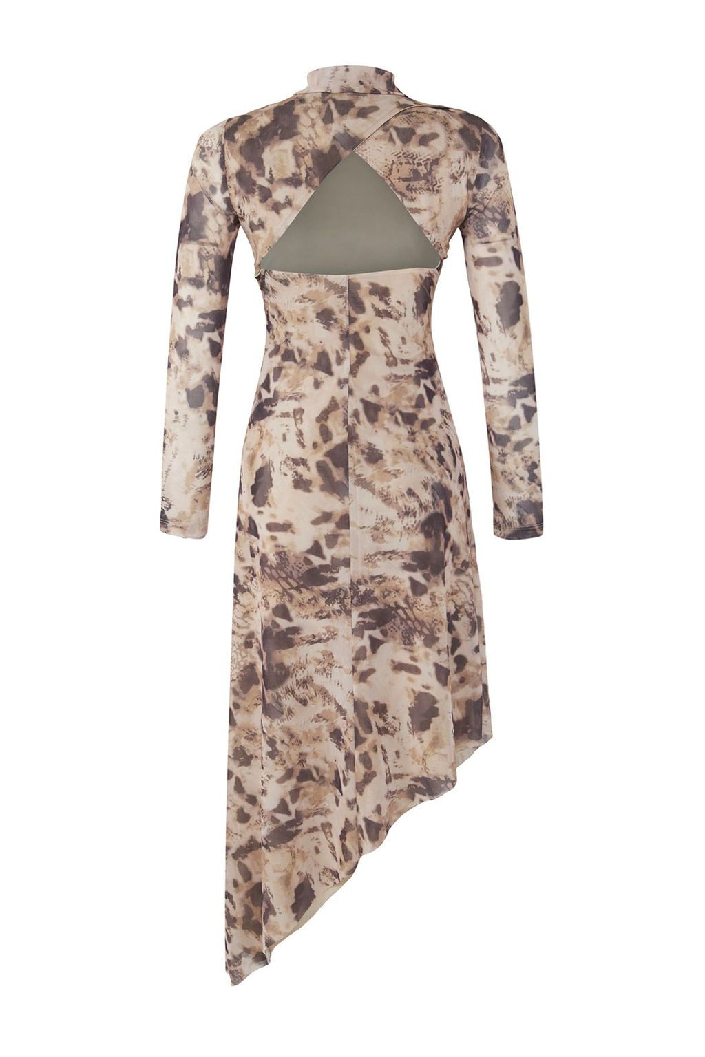 TRENDYOLMILLA Cok Renkli Leopar Desenli Vucuda Oturan Astarl? Tul Elbise TPRSS25EL00036  фото 6