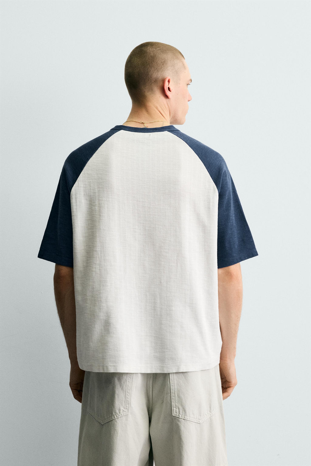 CAMISETA PUNTO COLOR BLOCK ESTAMPADO / Crudo - Zara фото 3