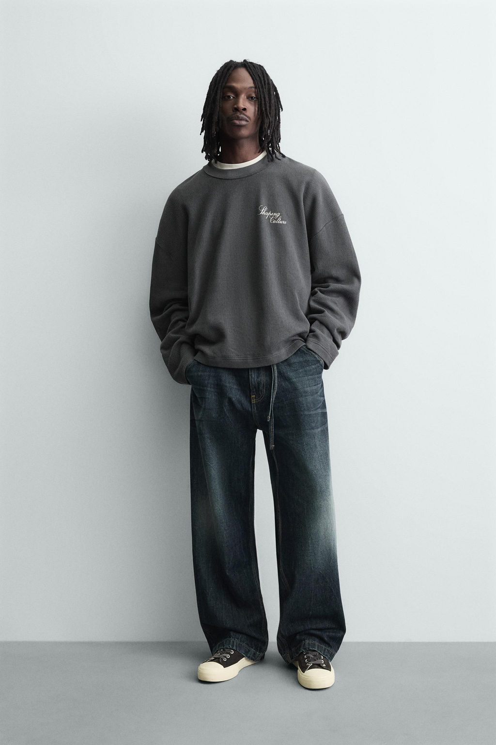 TEXTURED SWEATSHIRT WITH SLOGAN PRINT - Zara фото 9