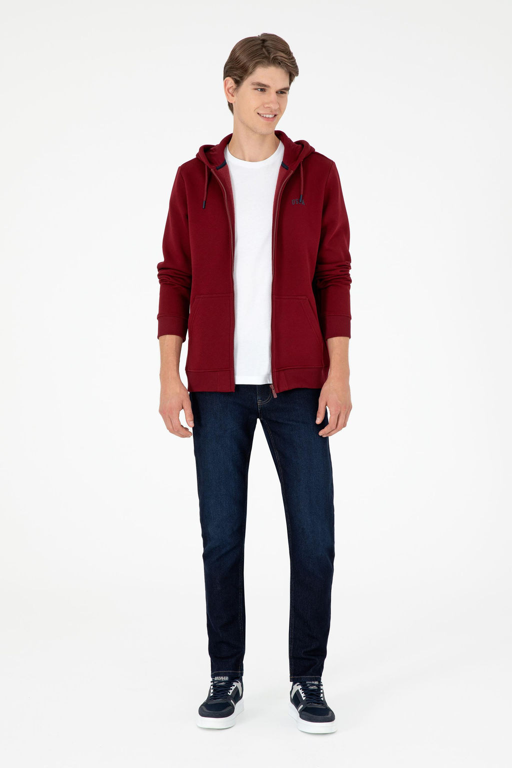 Мужской бордово-красный свитшот Неожиданная скидка в корзине - U.s. polo assn фото 4
