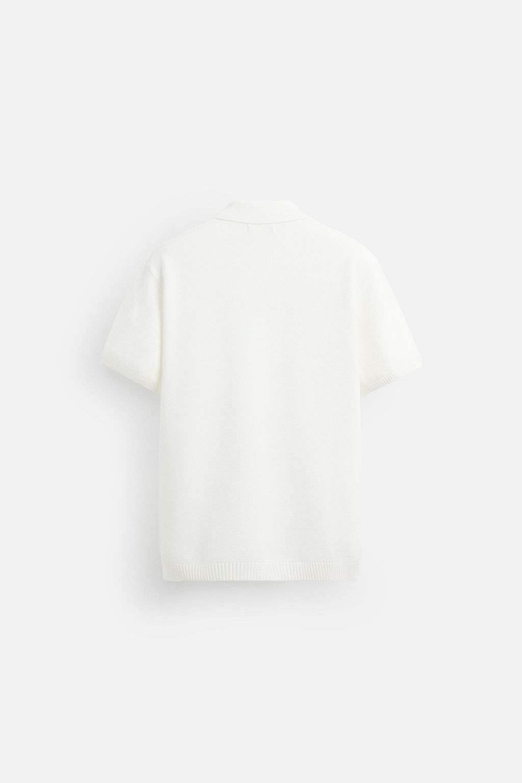 TEXTURED KNIT POLO SHIRT - Zara фото 8