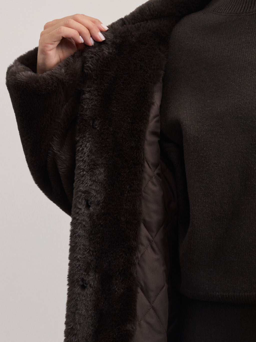 Шуба из искусственного меха / Zarina  фото 8