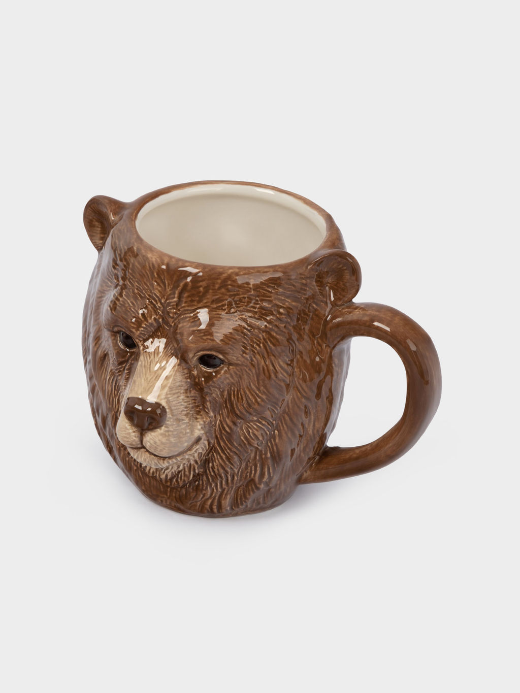 Кружка, 540 мл, керамика, коричневая, Медведь, Manly Anna Lafarg.