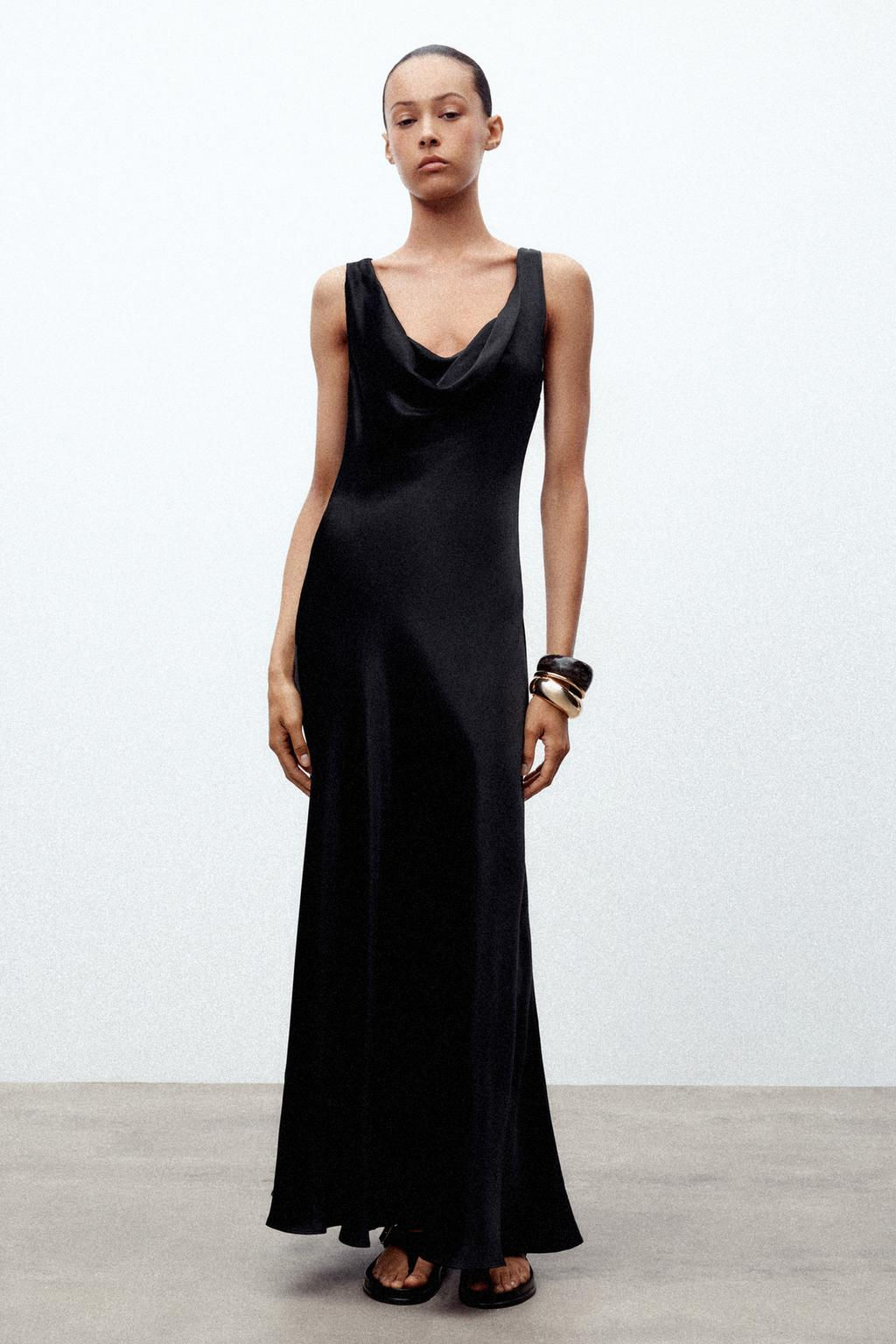 ZW COLLECTION LONG SATIN DRESS - Zara фото 26