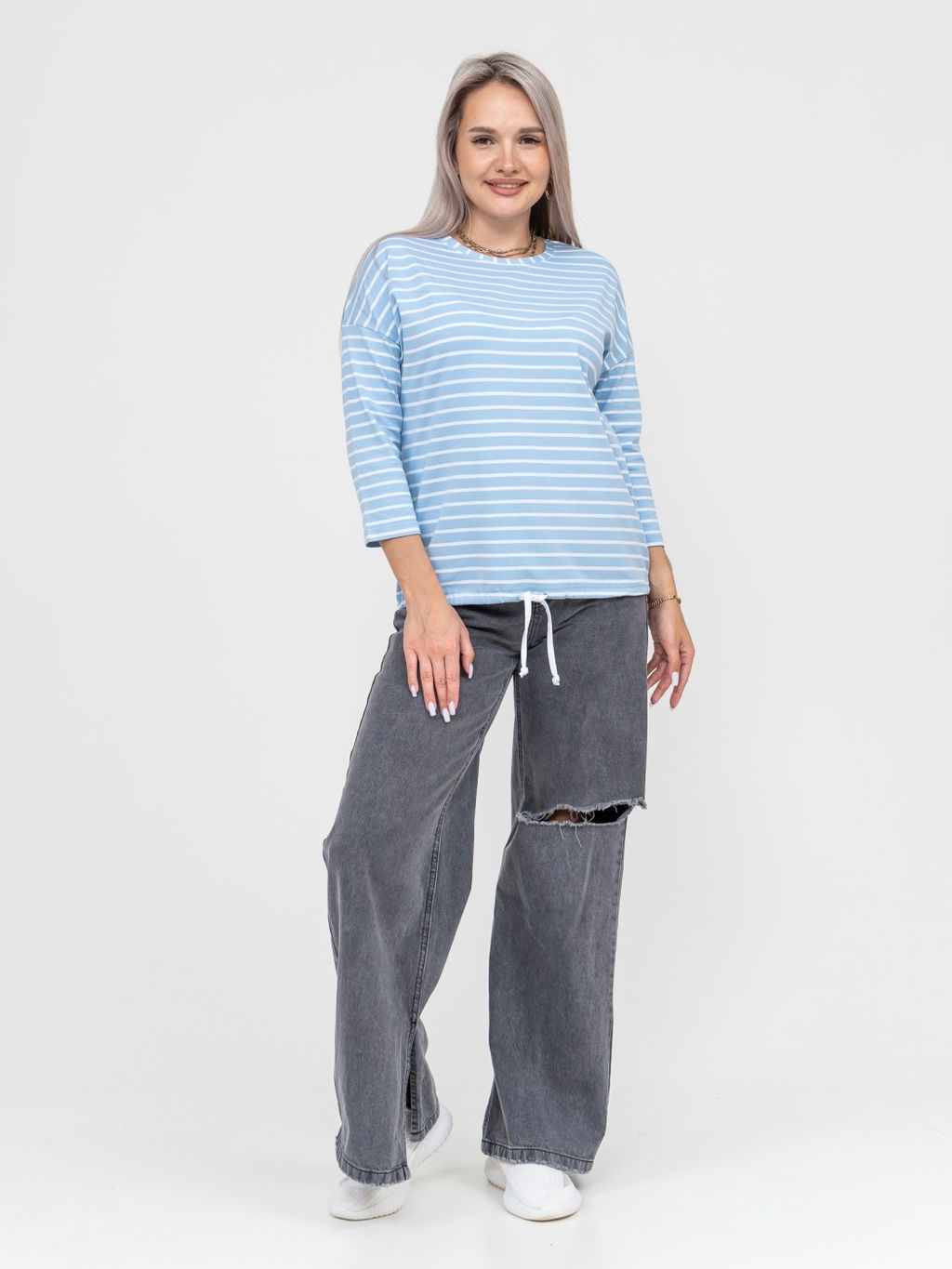 Лонгслив Николь Хлопок 95%, лайкра 5% тельняшка - Ивассорти фото 41