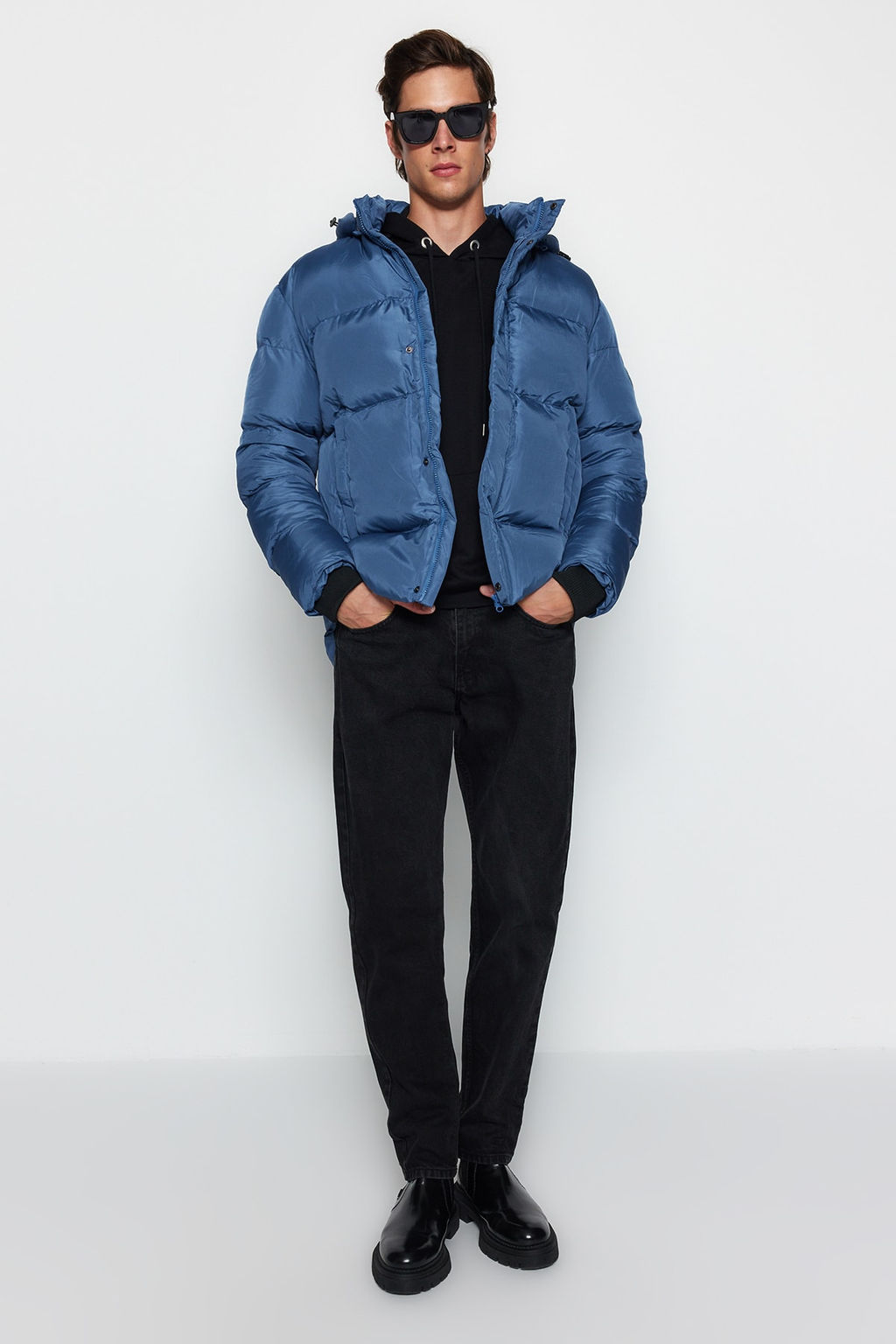 Petrol Regular Fit Armal? C?kar?labilir Kapuson Su&Ruzgara Dayan?kl? K?sl?k Mont TMNAW24MO00014