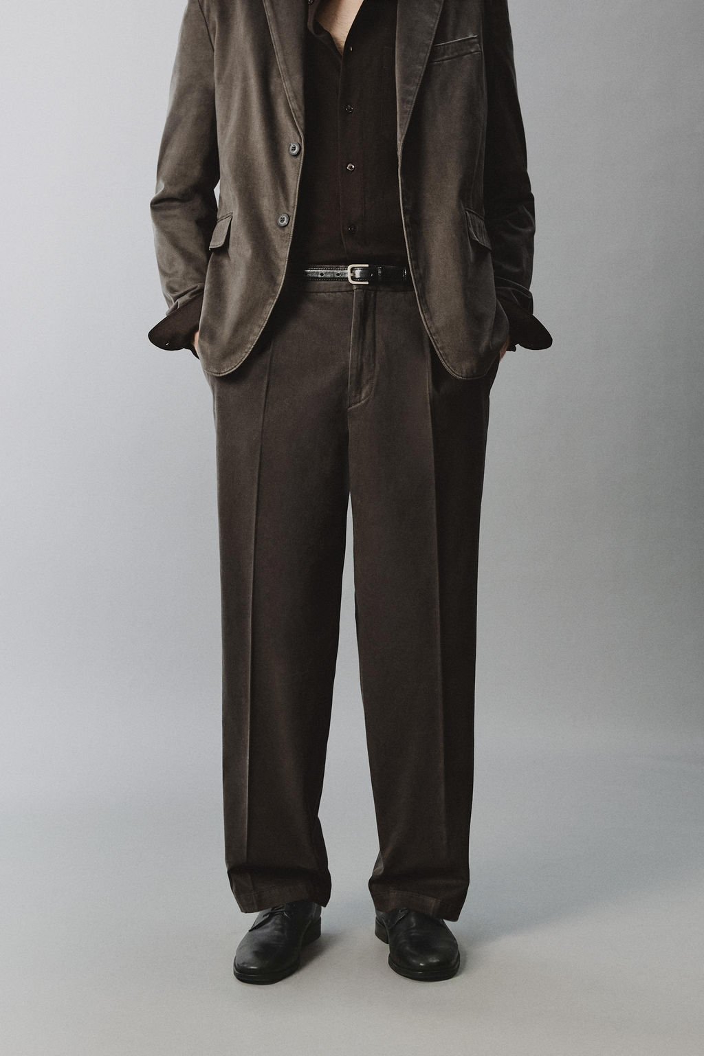 WASHED-EFFECT SUIT TROUSERS - Zara фото 16