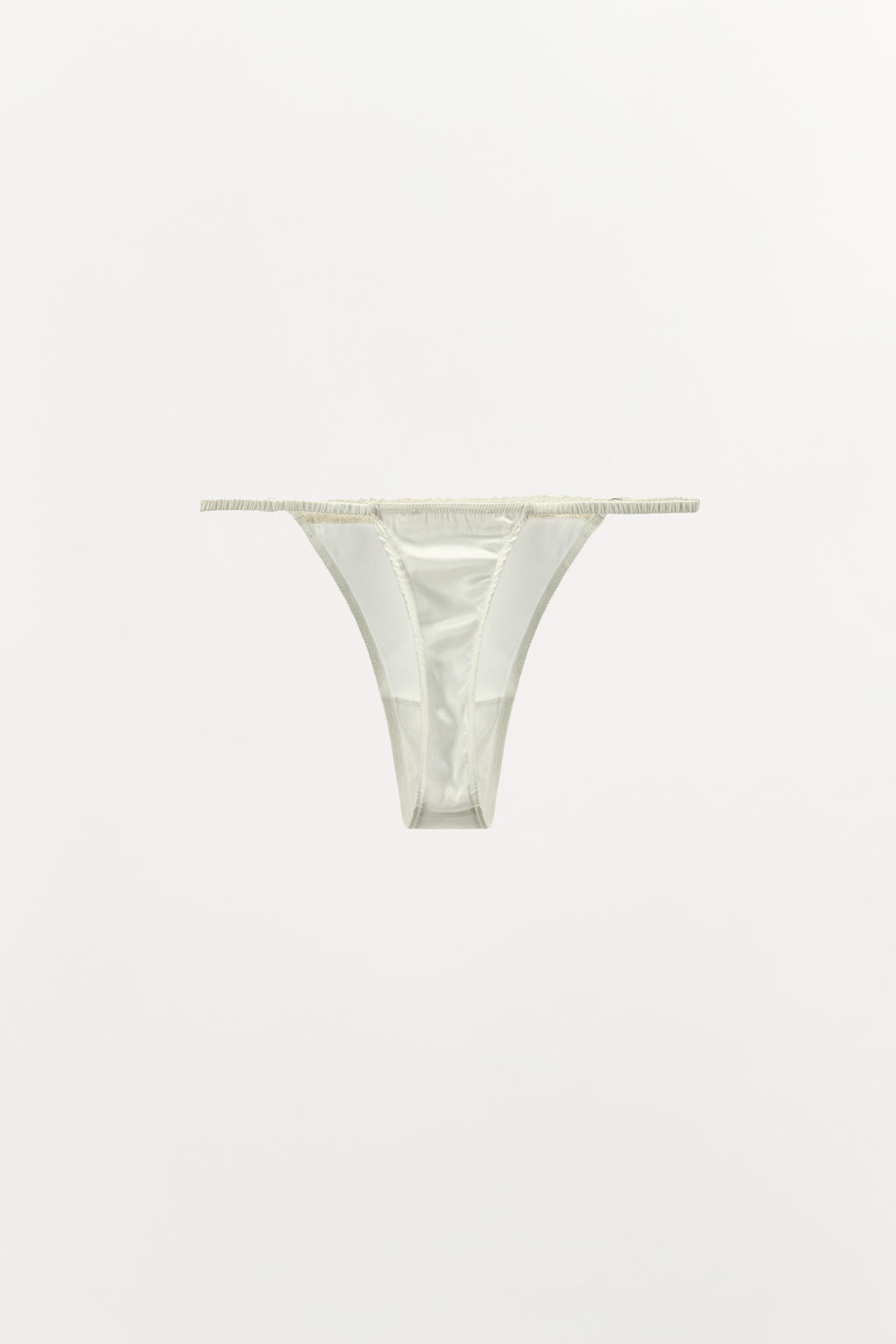 TANGA SEDA PUNTILLA / Crudo - Zara фото 6