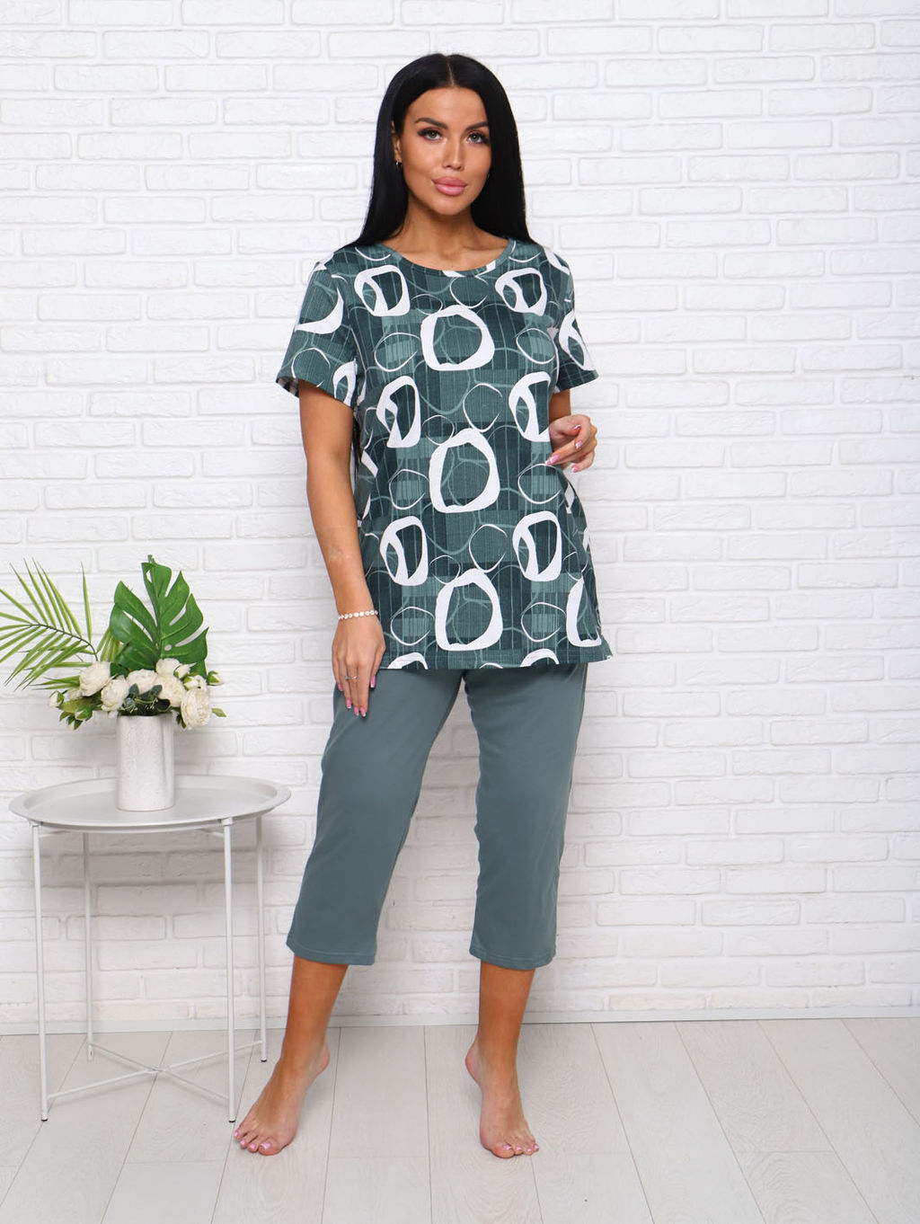 Костюм с бриджами (00983, зеленый) - Плиона фото 2