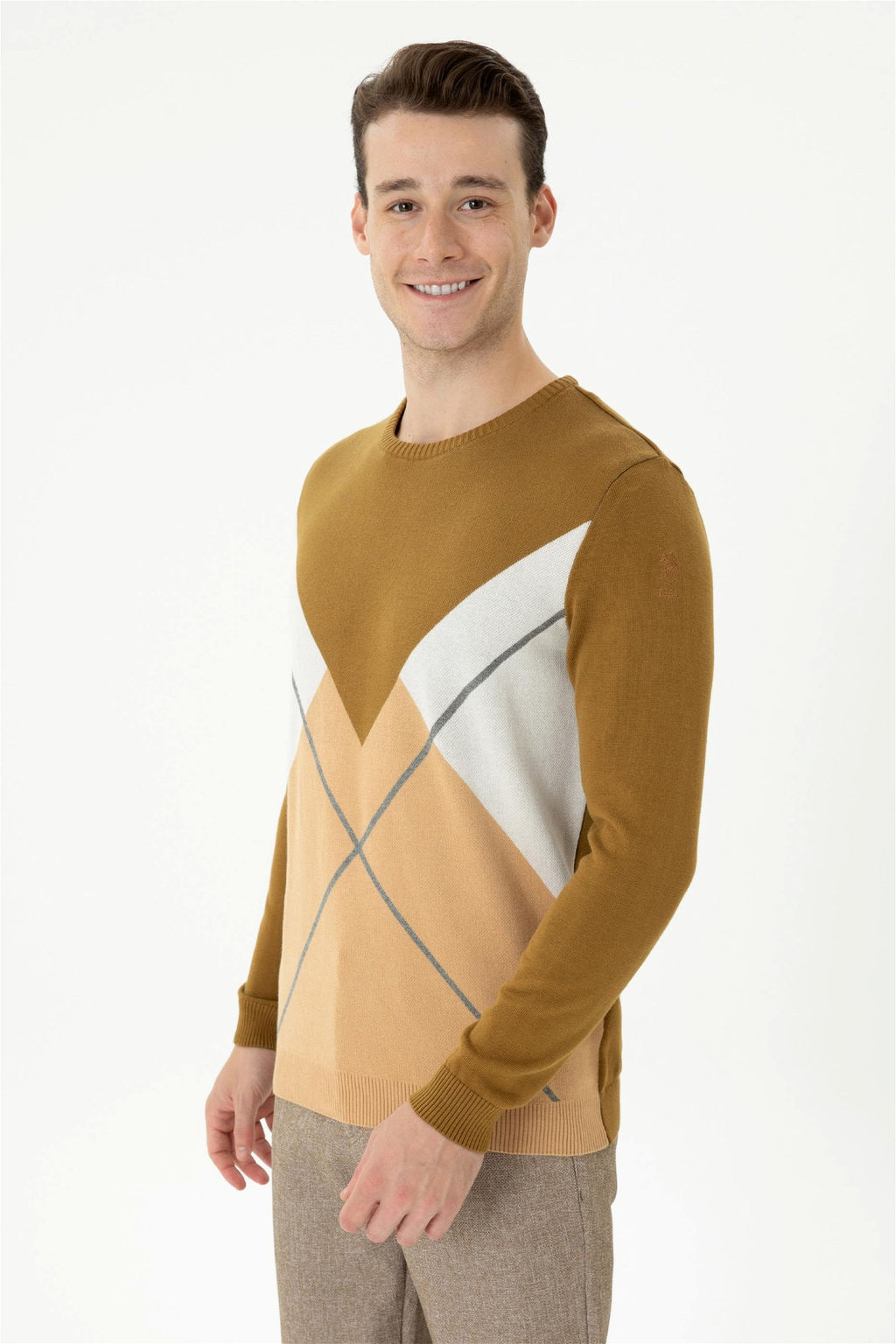 U. S. Polo Assn Мужской песочный свитер - U.s. polo assn фото 4