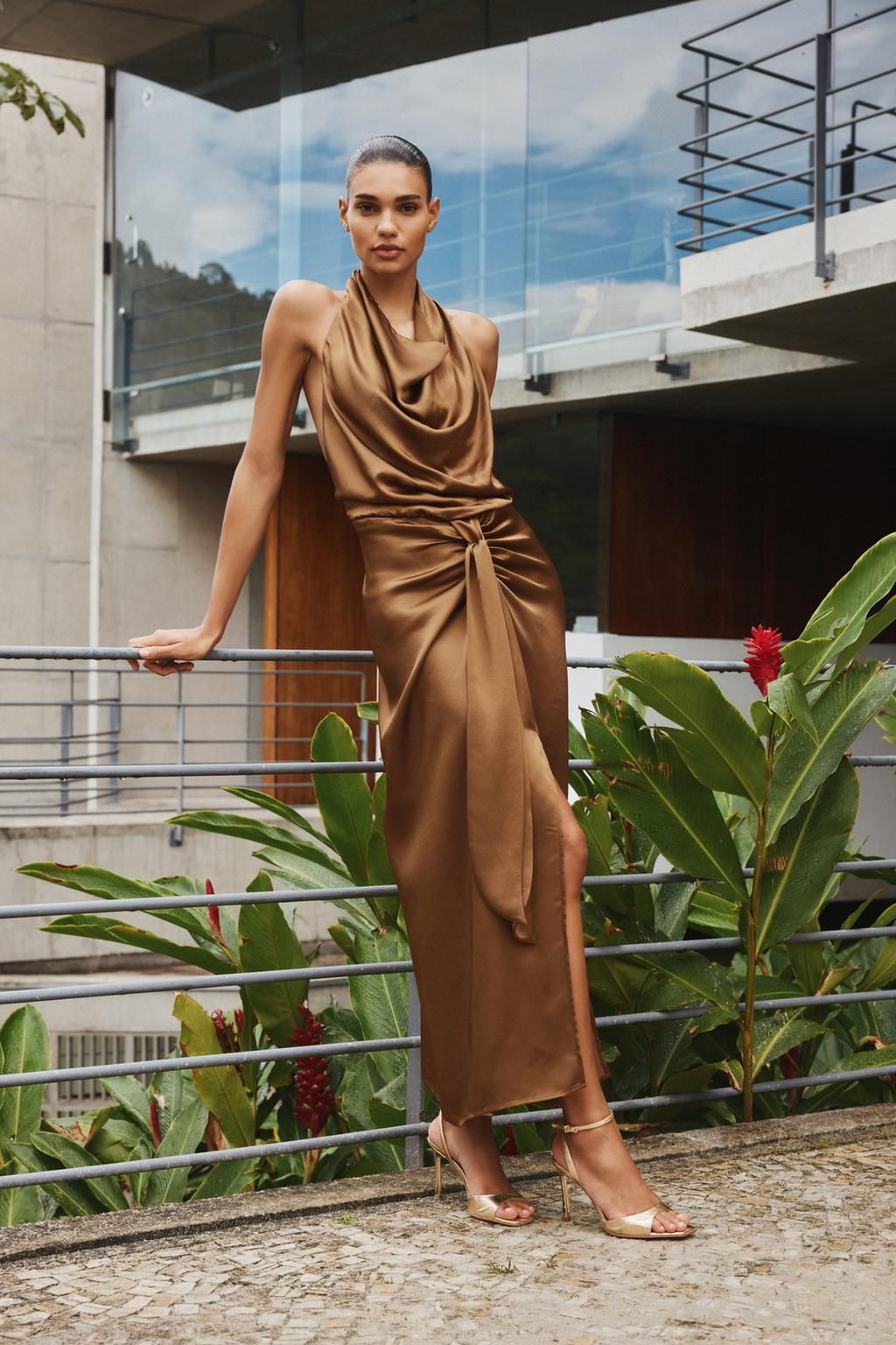 PATENT-FINISH HIGH-HEEL SANDALS - Zara фото 3