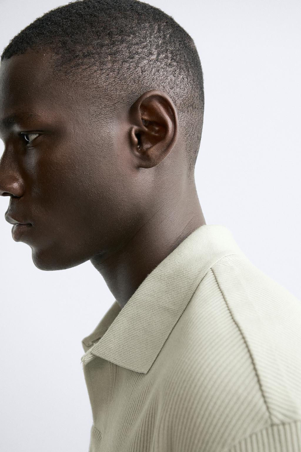 TEXTURED POLO SHIRT WITH RIBBED TRIMS - Zara фото 24