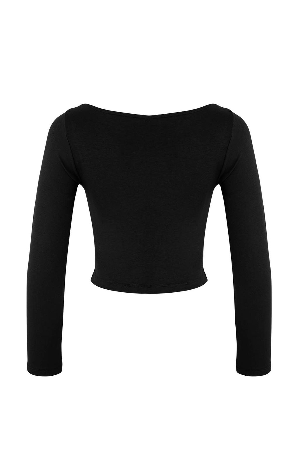 Trendyolmilla Siyah-Beyaz-Antrasit 3lu Paket Crop Fitted/Vucuda Oturan Orme Bluz TWOAW25BZ00300
