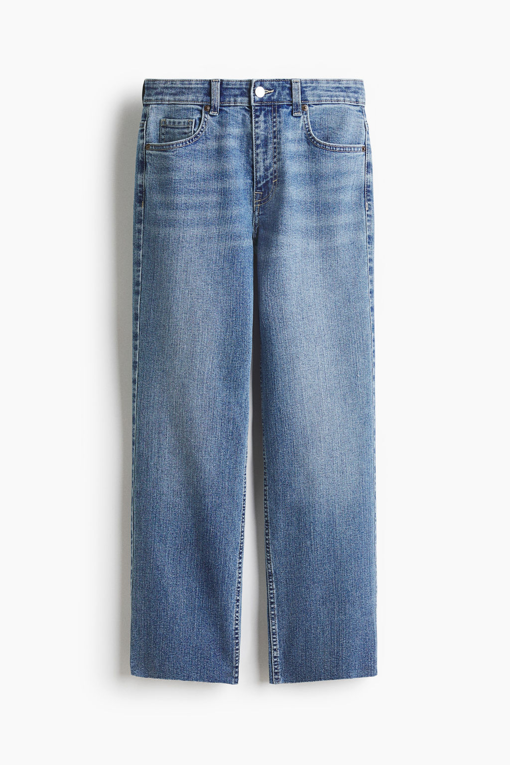 Flared Regular Waist Ankle Jeans