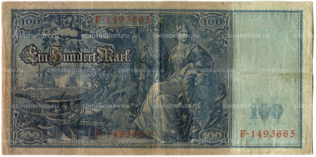 Банкнота 100 марок 1910 года Германия