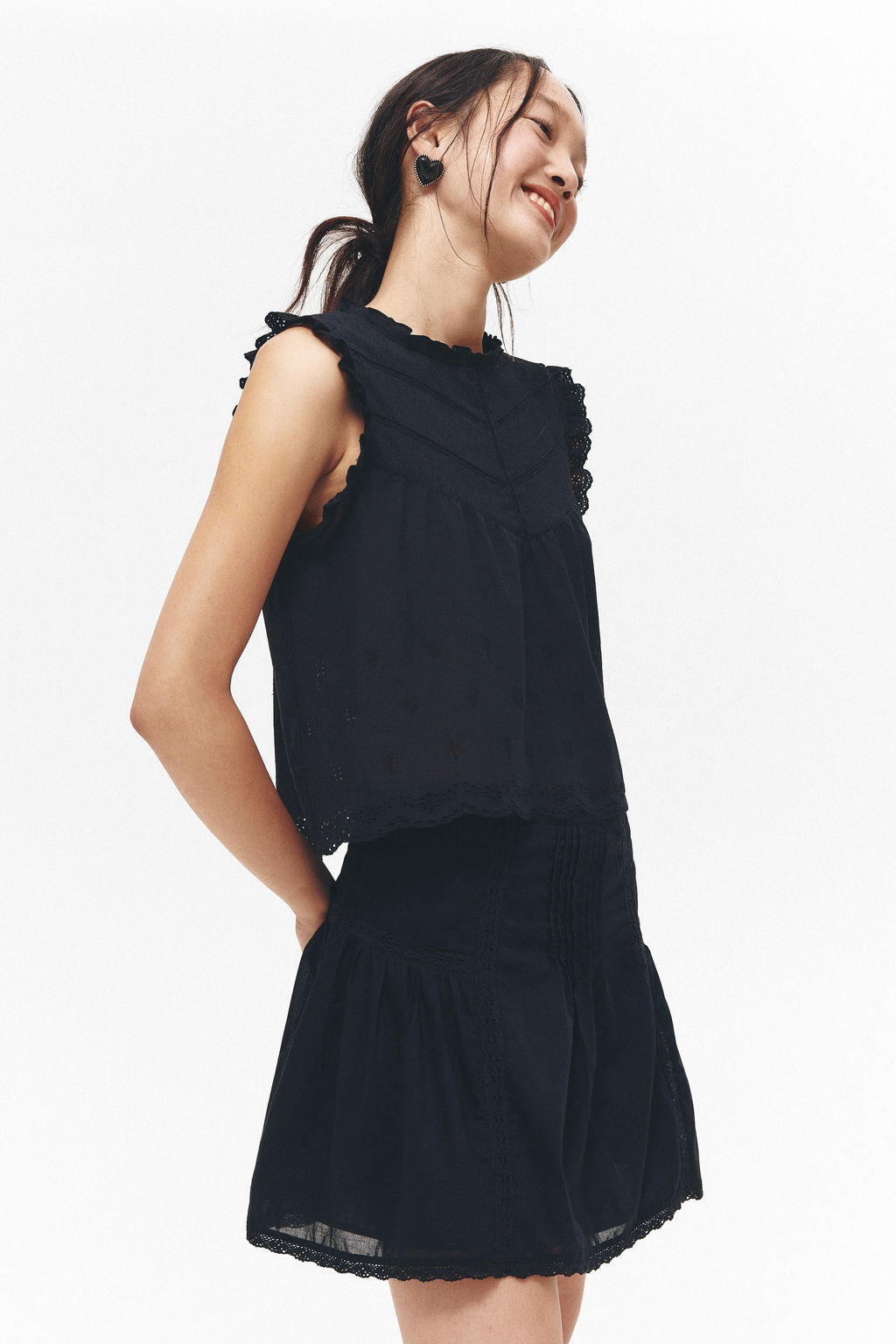 Top con ribetes de volantes - H&m фото 6