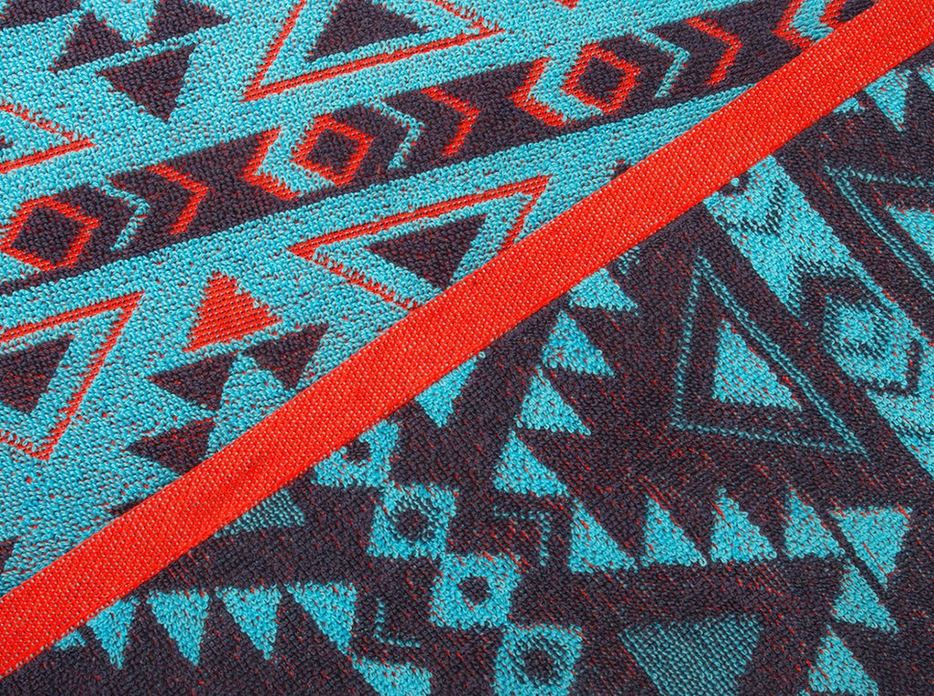 Плед 3с109.412ж1 Афро-мотив2(3-бирюзово-т.син) 208х200 см