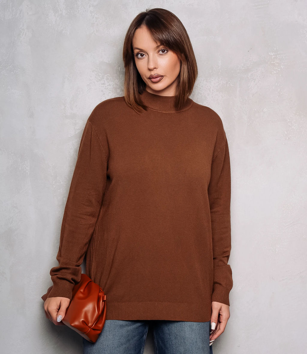 Водолазка #ОКТ07, шоколадный