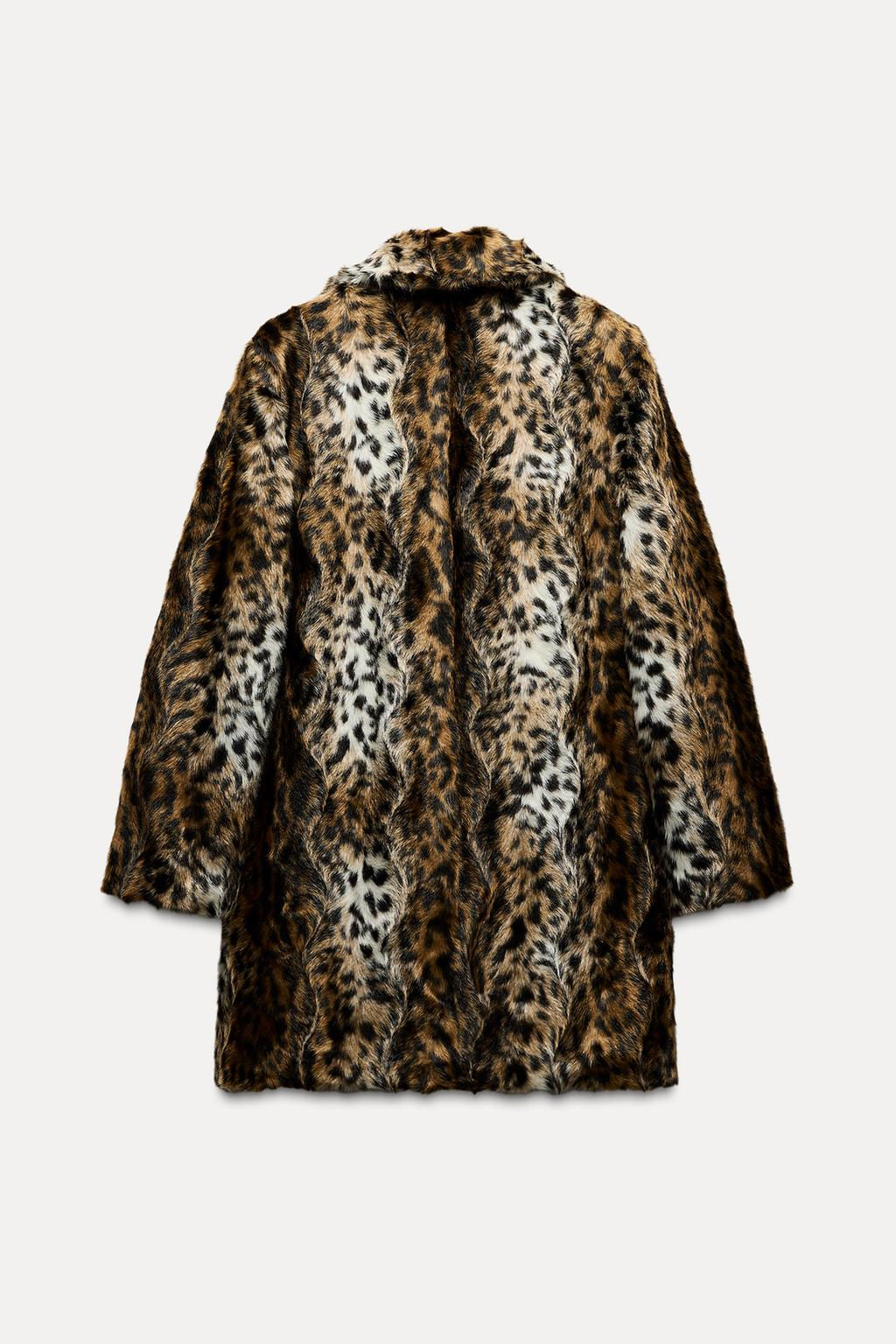 ANIMAL PRINT FAUX FUR COAT ZW COLLECTION - Zara фото 10