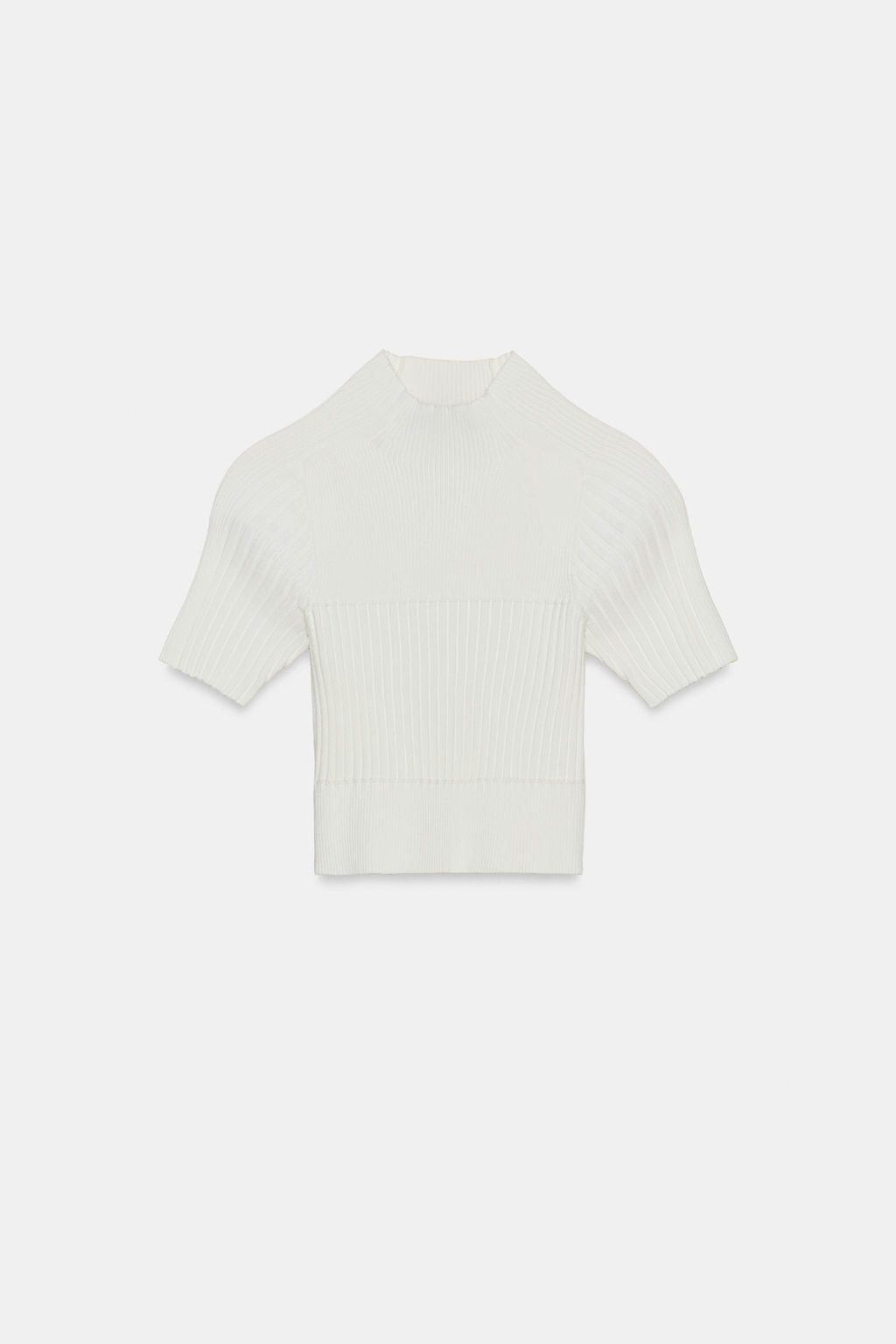 TOP CROP PUNTO RIB / Blanco - Zara фото 4