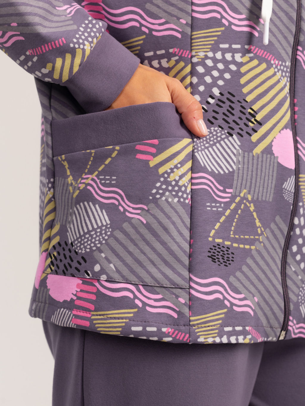 Костюм женский футер с лайкрой "ДОРИС" ЛИЛОВЫЙ