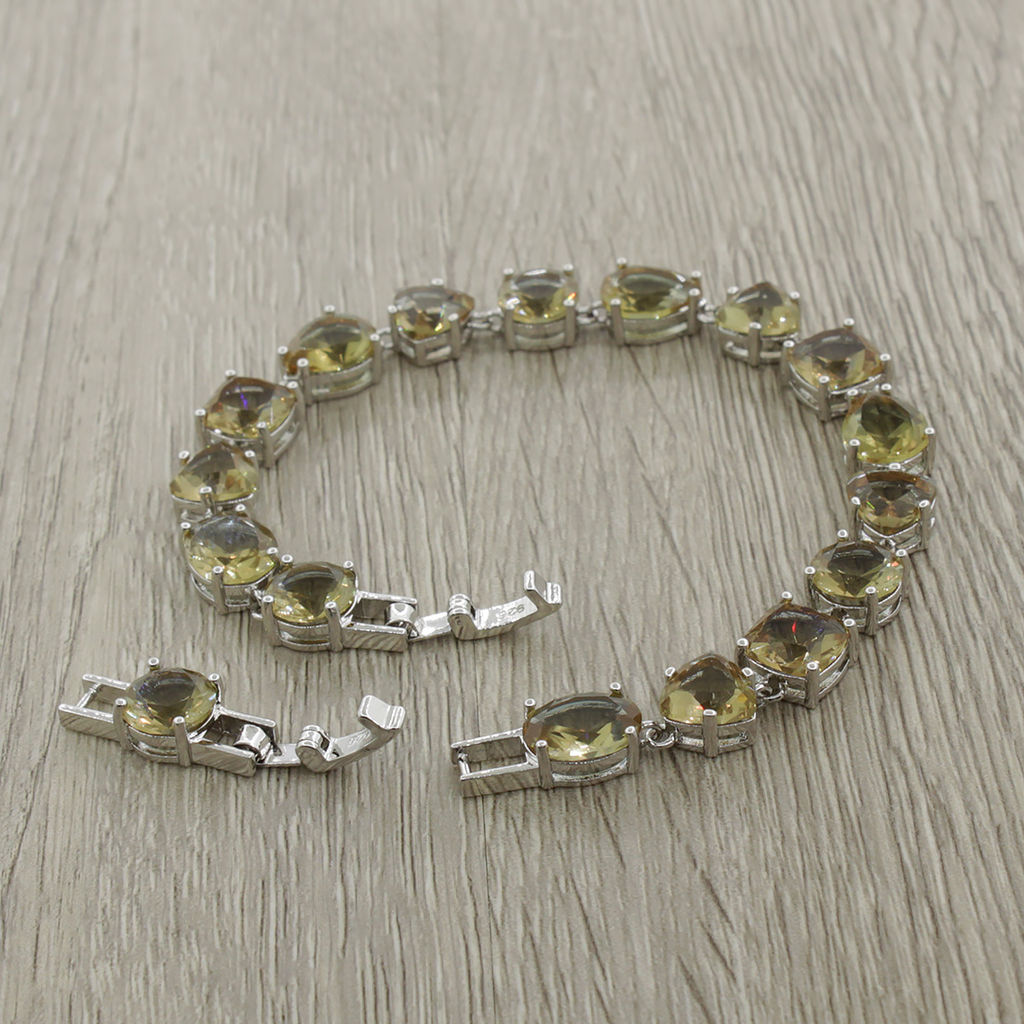 Султанит Браслет Джейни родий, длина 17.5см - Agat77 фото 3