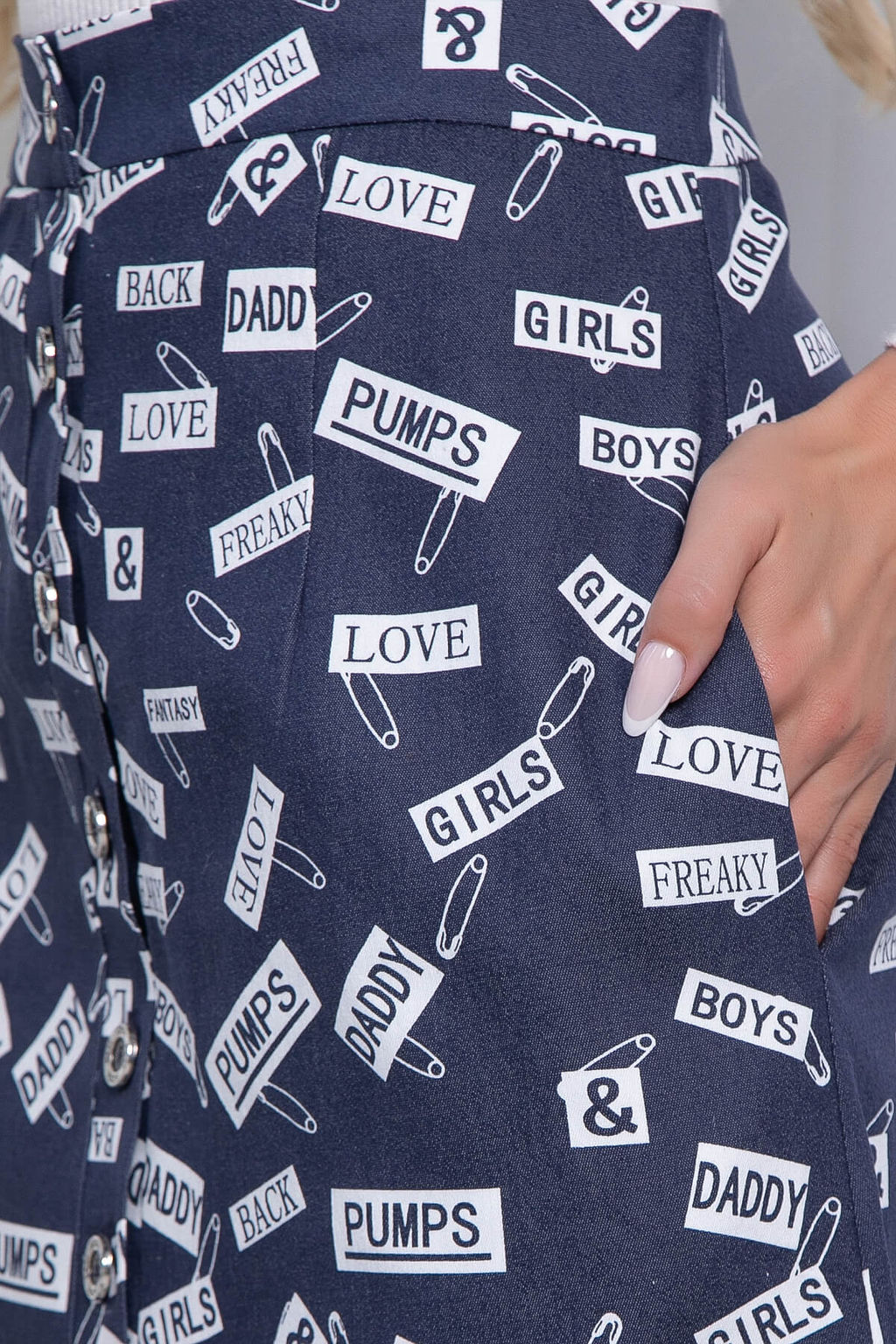 Юбка Оделия Ю7282 (синий) - Lt collection фото 2