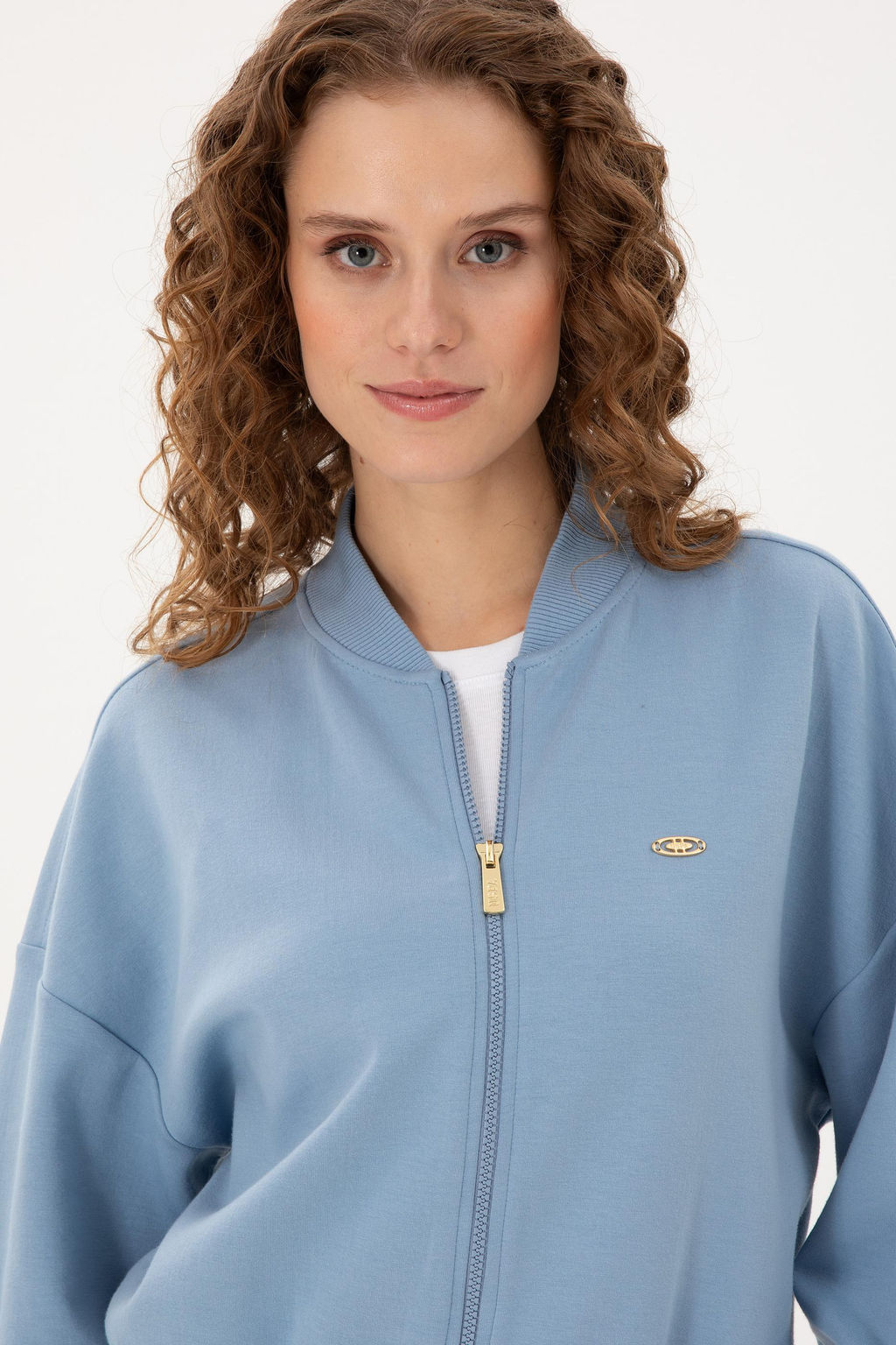 Женский голубой свитшот Неожиданная скидка в корзине - U.s. polo assn фото 2